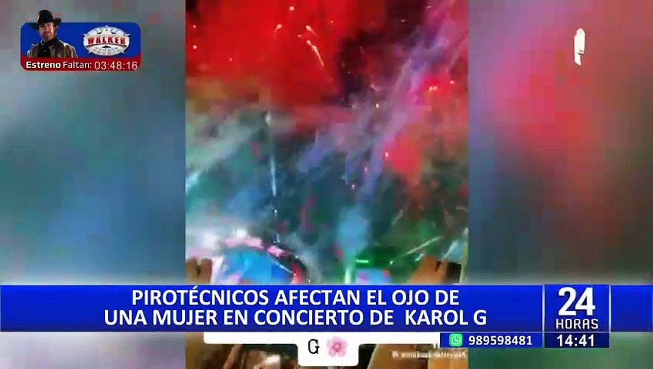 Karol G en Lima: Mujer termina herida del ojo por pirotécnico durante concierto de la "Bichota"