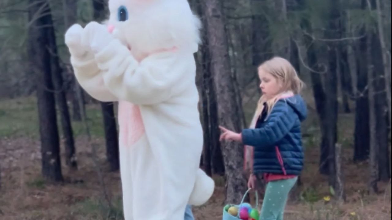 Rabbit riddle solved: Zipper on bunny's back exposes Easter legend