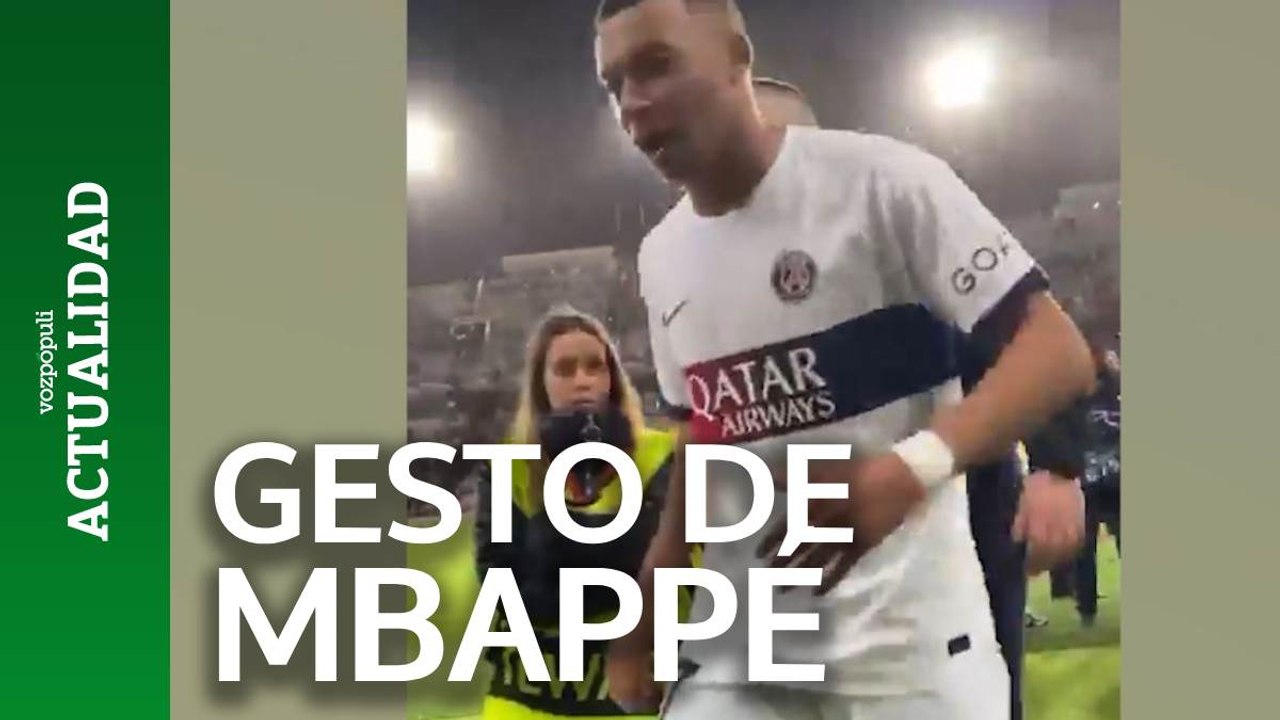 El gesto de Mbappé a la afición del Barça