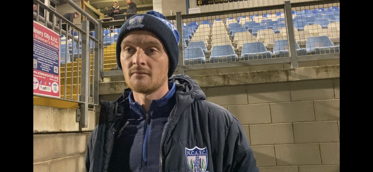 Demot McVeigh Newry City v Carrick Rangers Post Match