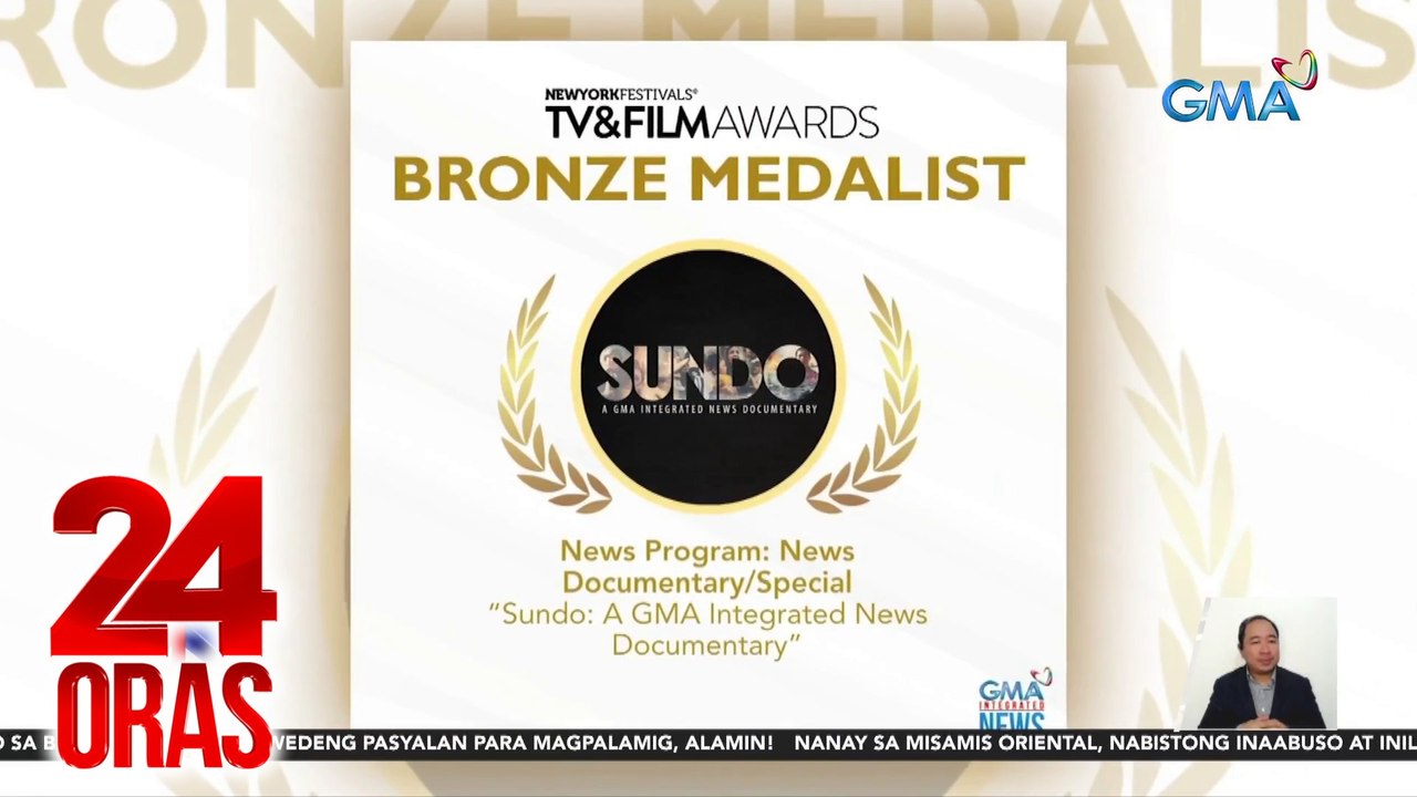 Naka-bronze ang unang news-documentary ng GMA Integrated News 360 na "Sundo" | 24 Oras