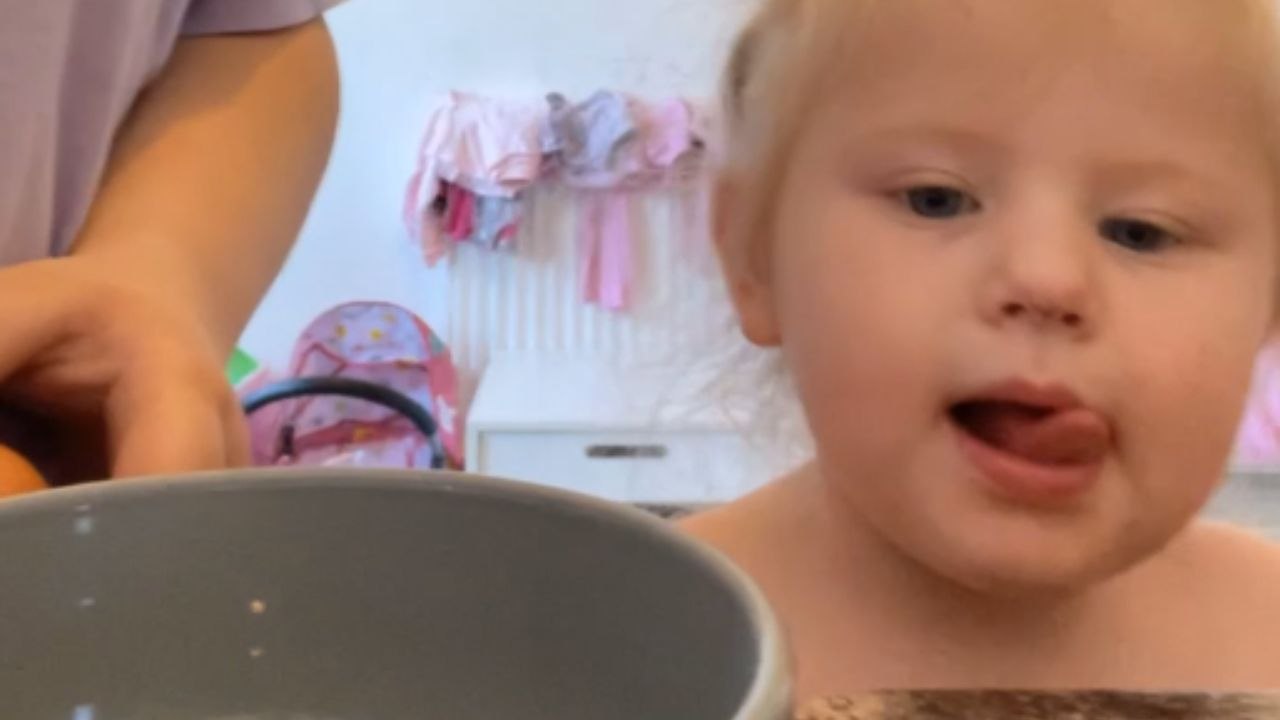Mom's playful egg challenge leads a toddler to an existential crisis