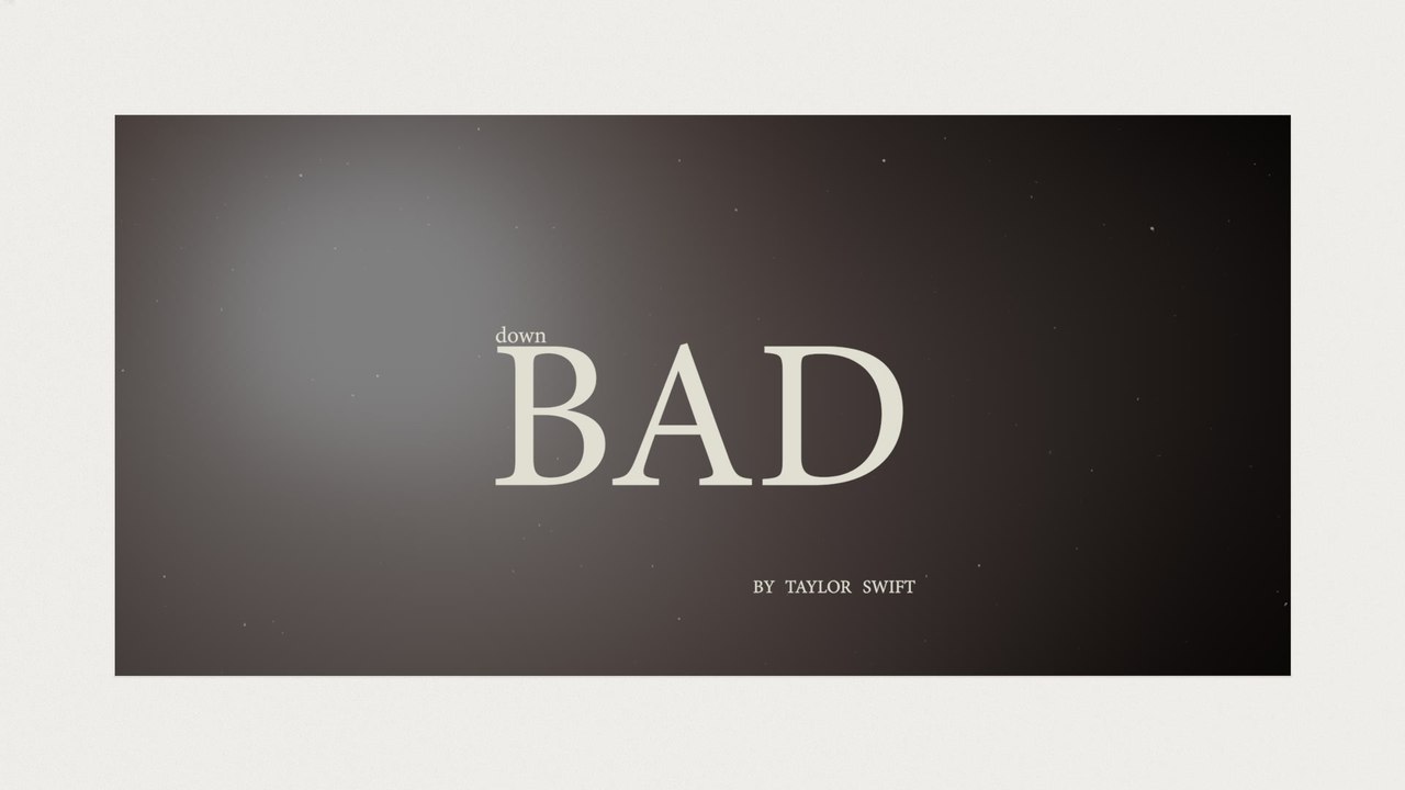 Taylor Swift - Down Bad (Lyric Video)
