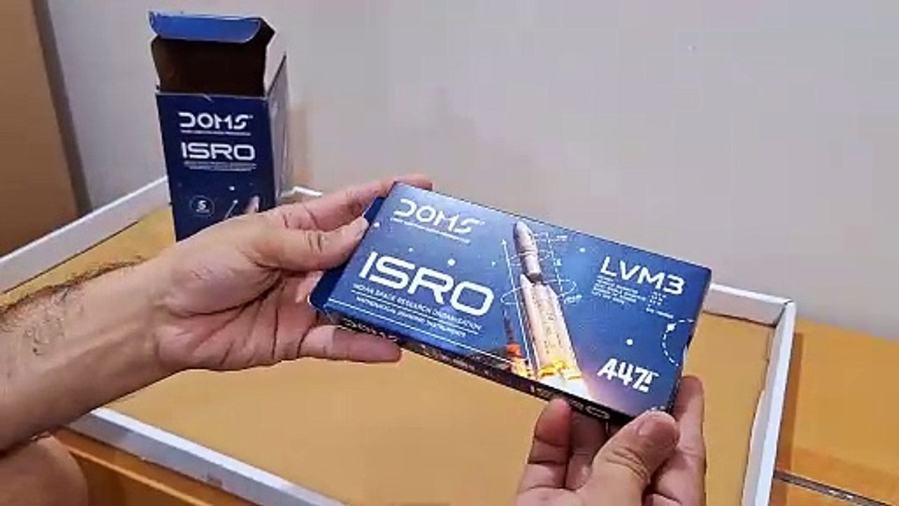 Unboxing and Review of doms isro LVM3 Mathematical Drawing Instrument Box