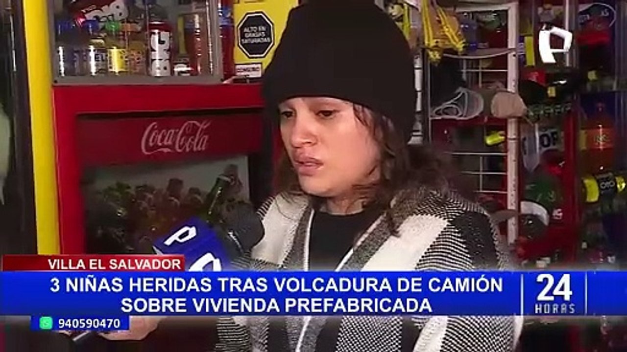 Villa El Salvador: tres menores resultaron heridas tras volcadura de camión sobre casa prefabricada