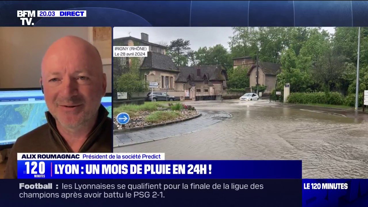 Lyon: l'équivalent d'un mois de pluie tombé en quelques heures