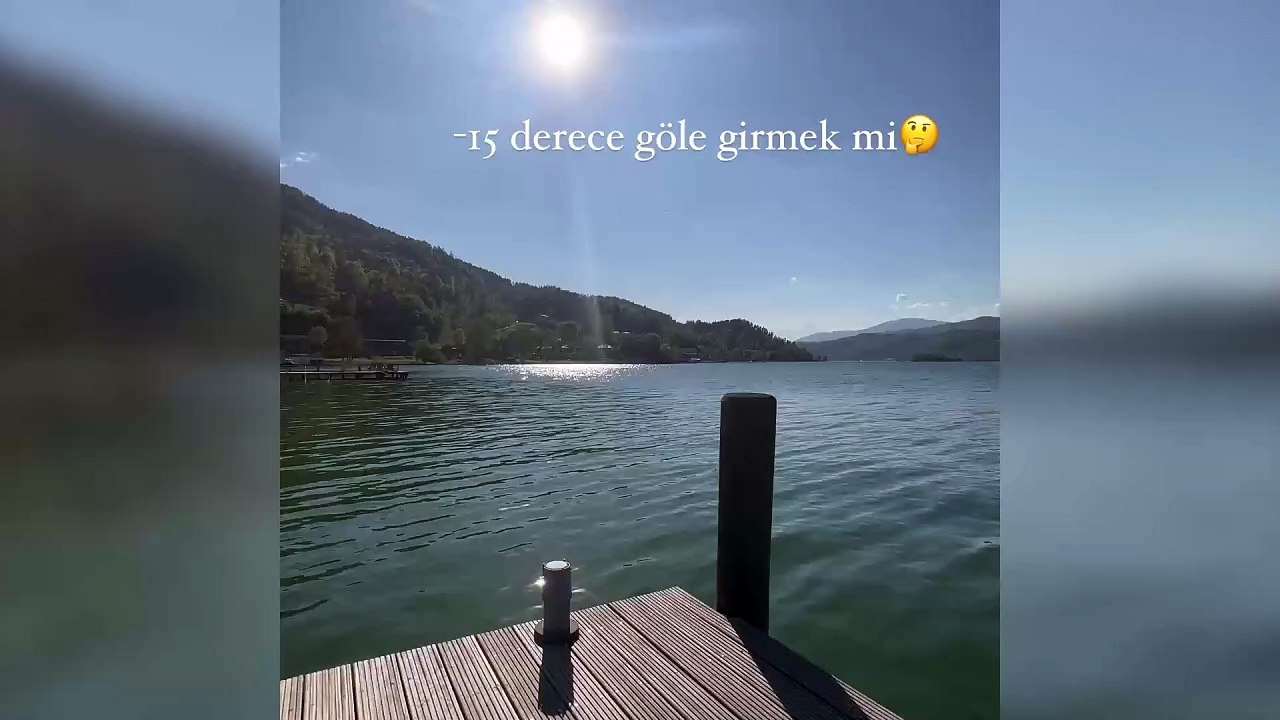 Mine Tugay eksi 15 derecede göle girdi