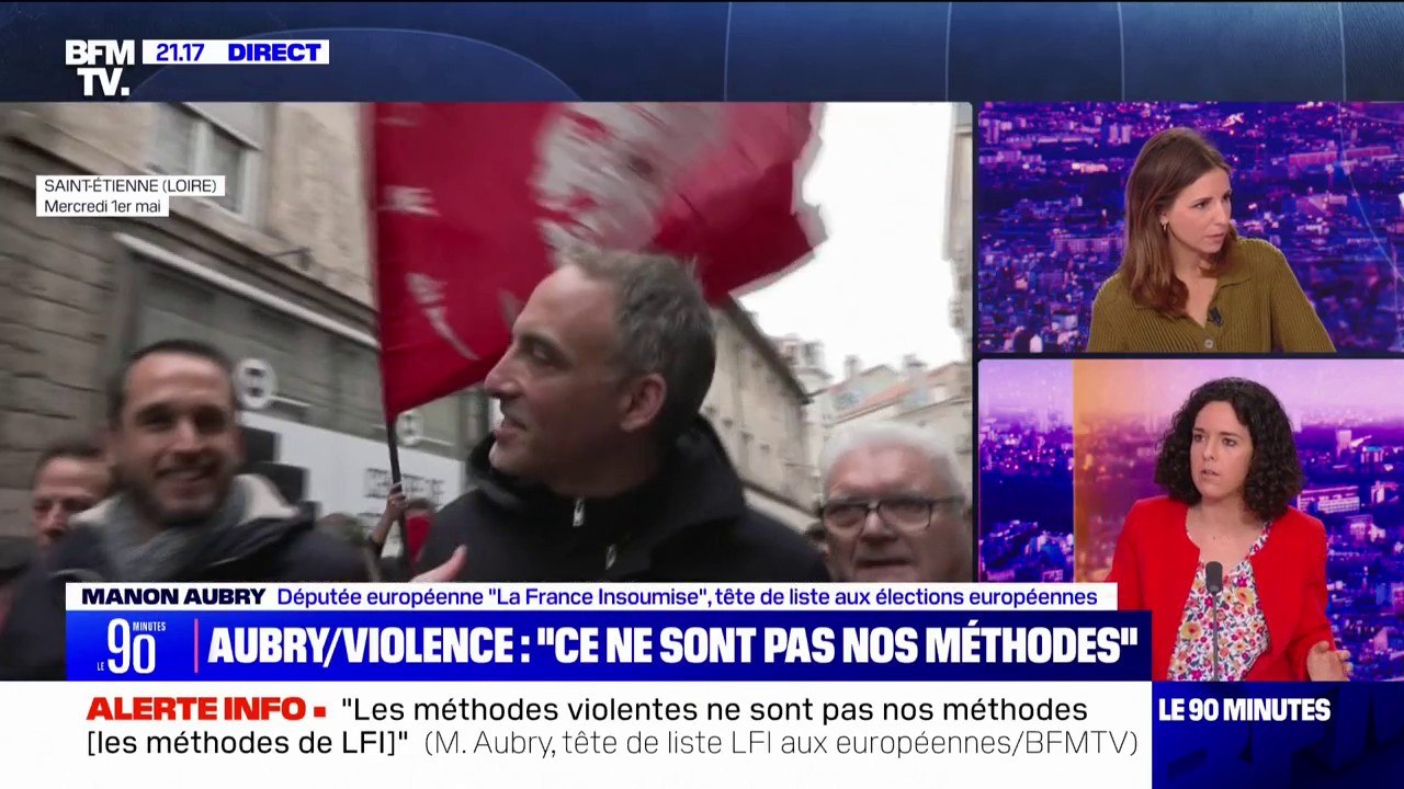 Manon Aubry (LFI) sur l'exfiltration de Raphaël Glucksmann à Saint-Etienne: "Je lui demande des excuses d'avoir calomnié un mouvement politique qui n'a pas de rapport avec ce qu'il s'est passé"