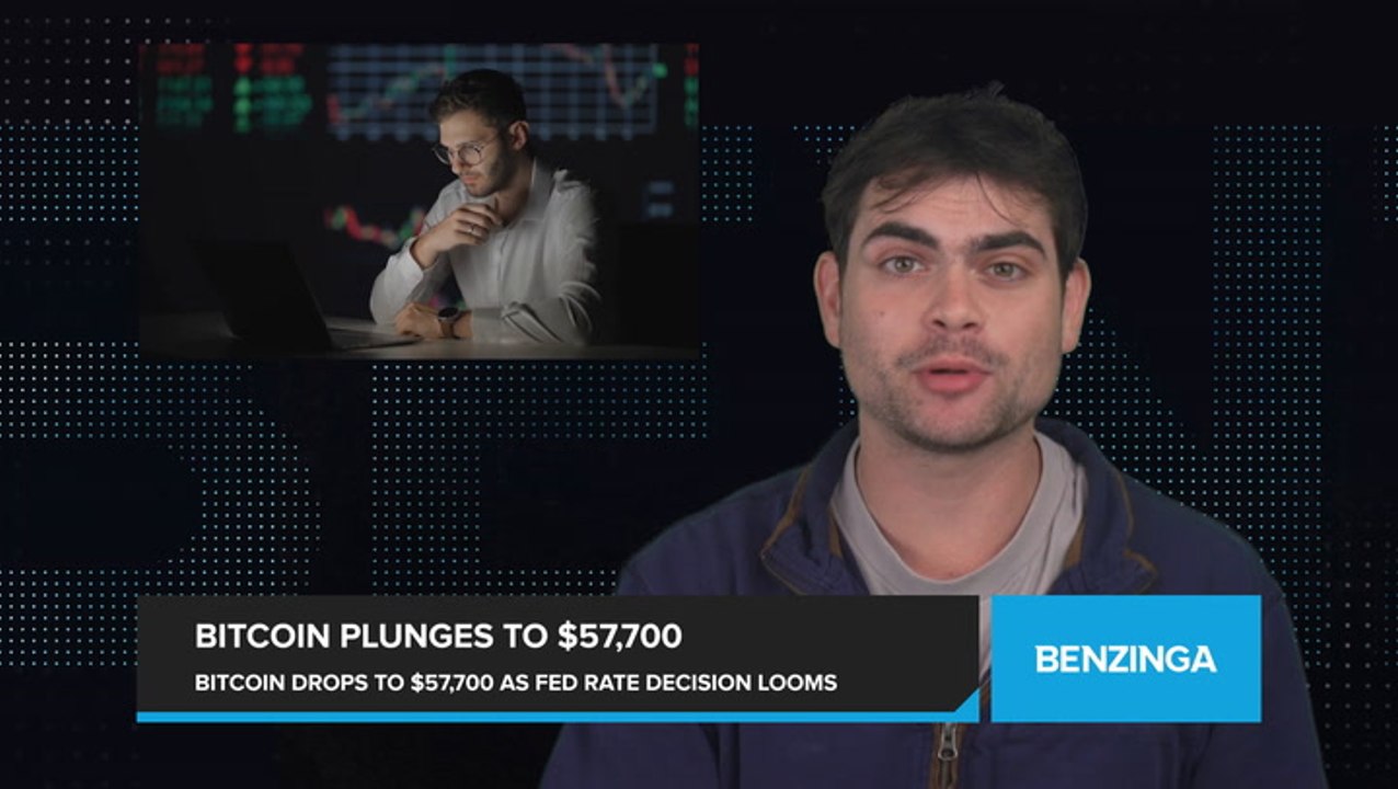 Bitcoin Plunges to $57,700 Amid Risk-Off Sentiment Ahead of Fed Rate Decision
