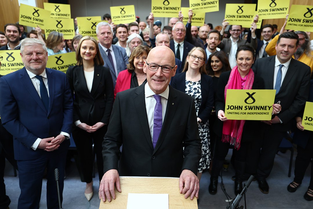 John Swinney announces his bid for leadership of the SNP