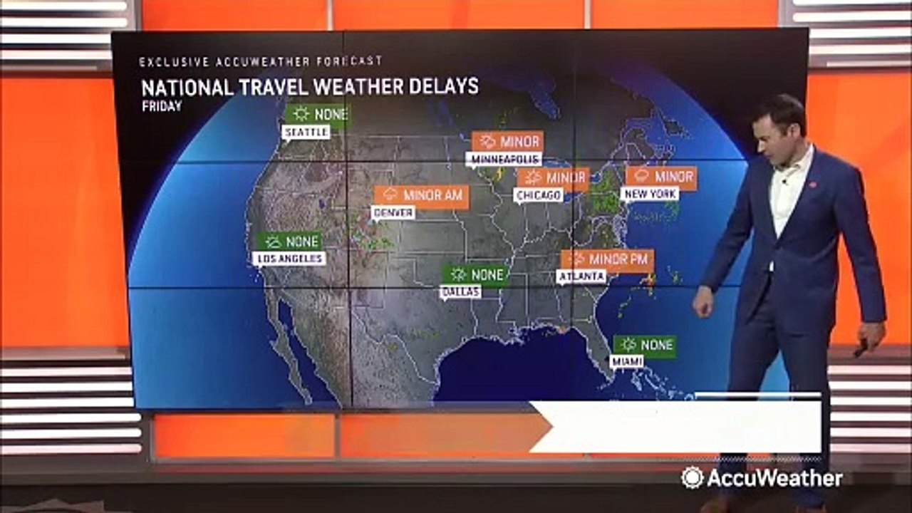 Storms to cause travel problems for some in the eastern US this Friday