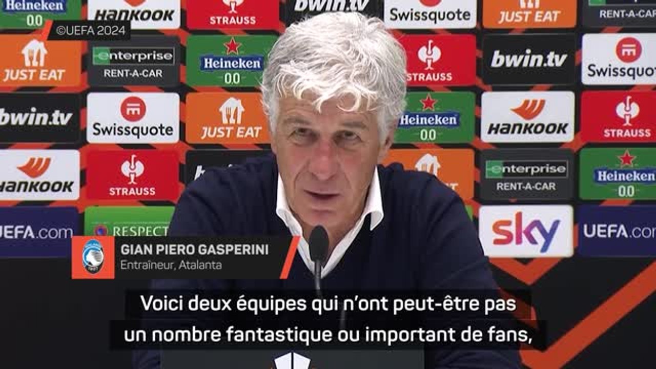 Atalanta - Gasperini se réjouit d’une finale entre 2 clubs qui n’ont pas “des millions de fans”