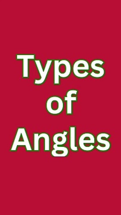 Ep.1: Types of Angles | Maths Angles | Names and Classifications