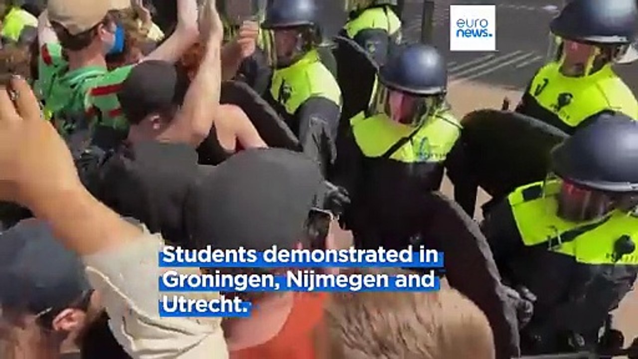 Pro-Palestinian protests continue in Belgium and the Netherlands