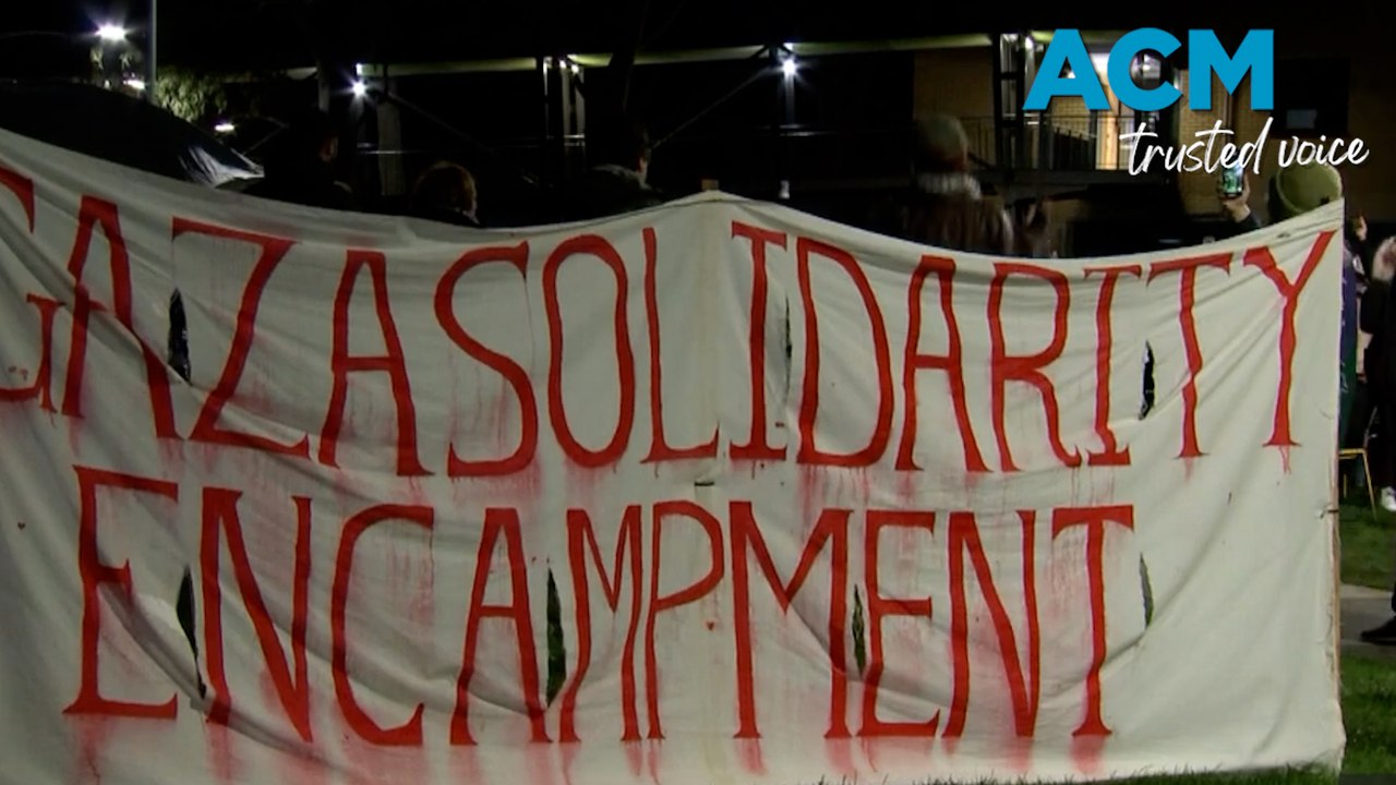 Pro-Palestine protesters disrupt a Jewish commemoration service at Monash University