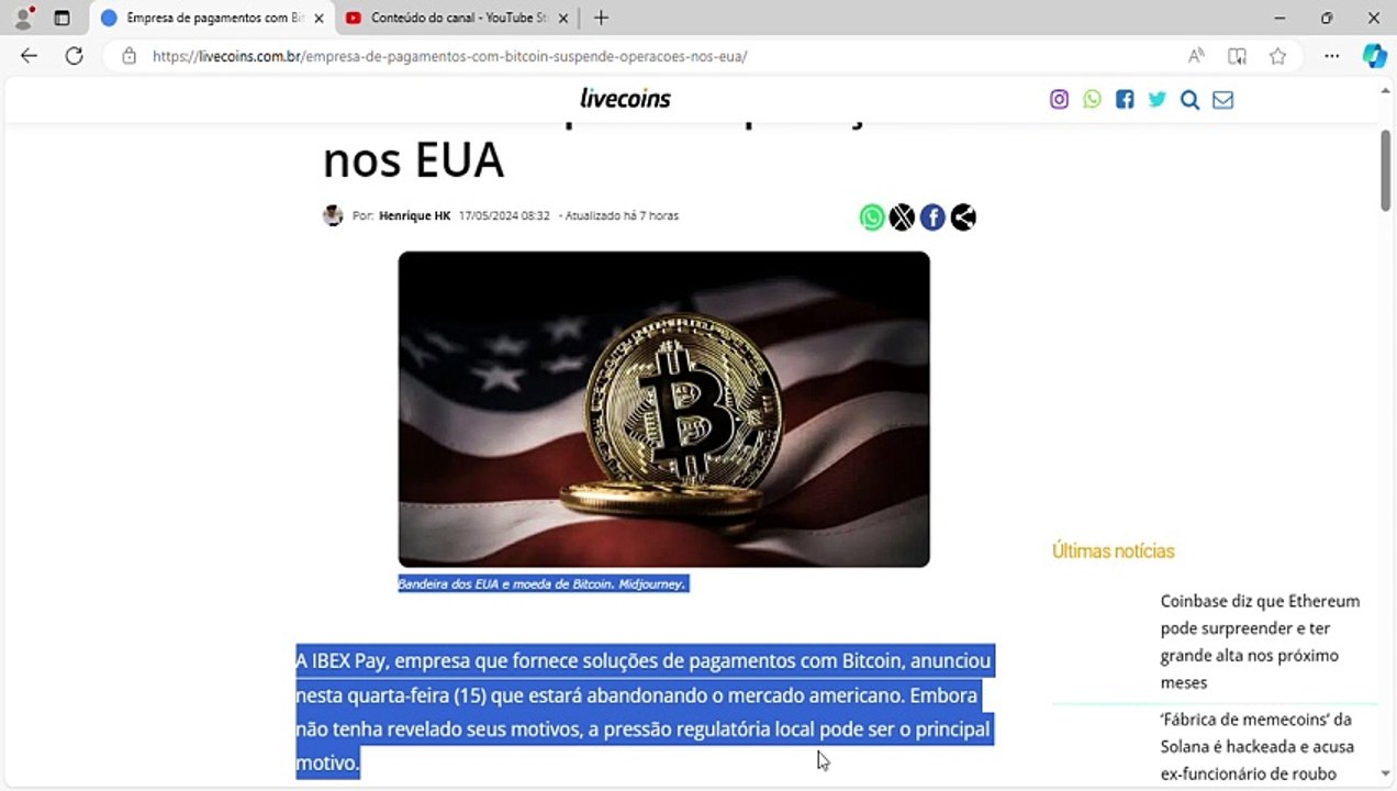 Empresa de pagamentos com Bitcoin suspende operações nos EUA