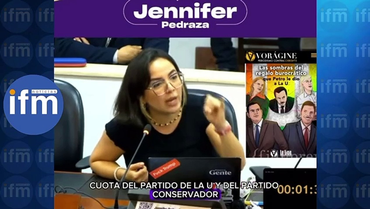Representante Jennifer Pedraza: Es inaceptable que se diga que Petro no tiene responsabilidad.