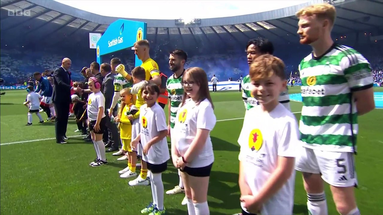 Celtic Vs Rangers 1 half Scottish Cup Final BBC