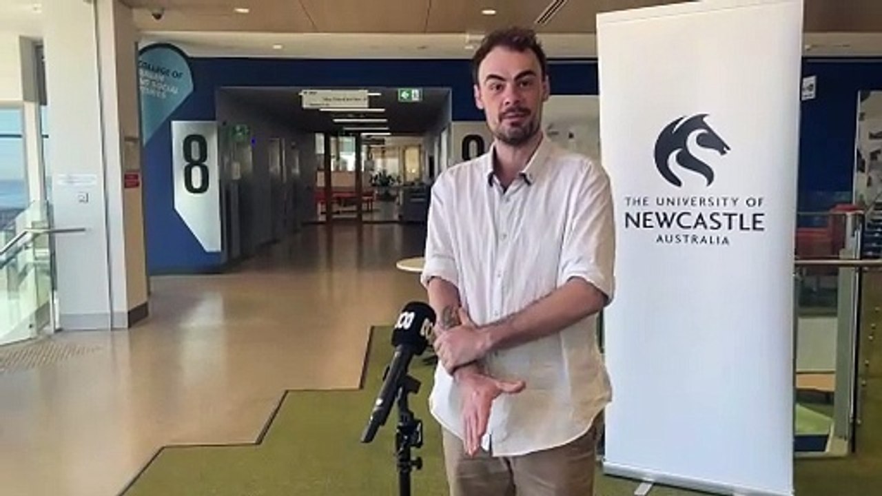 Newcastle's Liam Gleeson talks to media about university Open Foundation learning