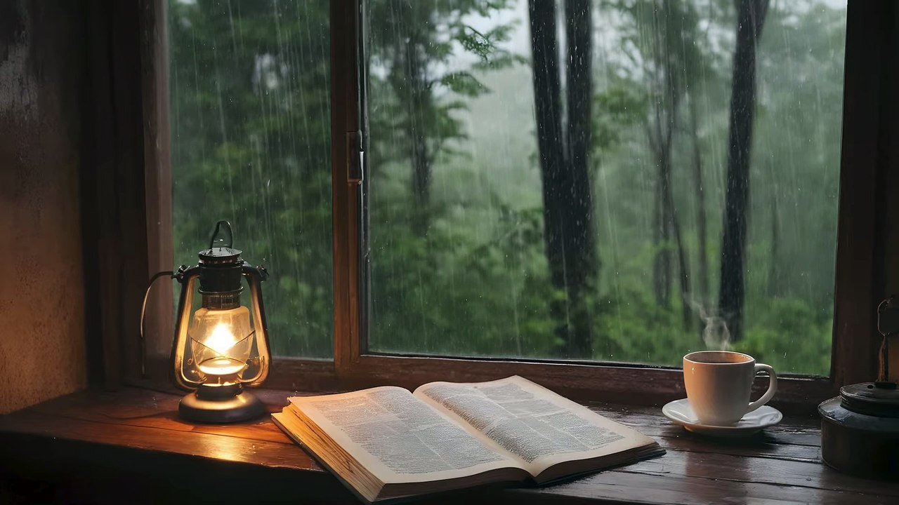 Soft Rain With Piano - Soothing Music In 8 Hour ｜ ♫ Music For Reading & Relaxing