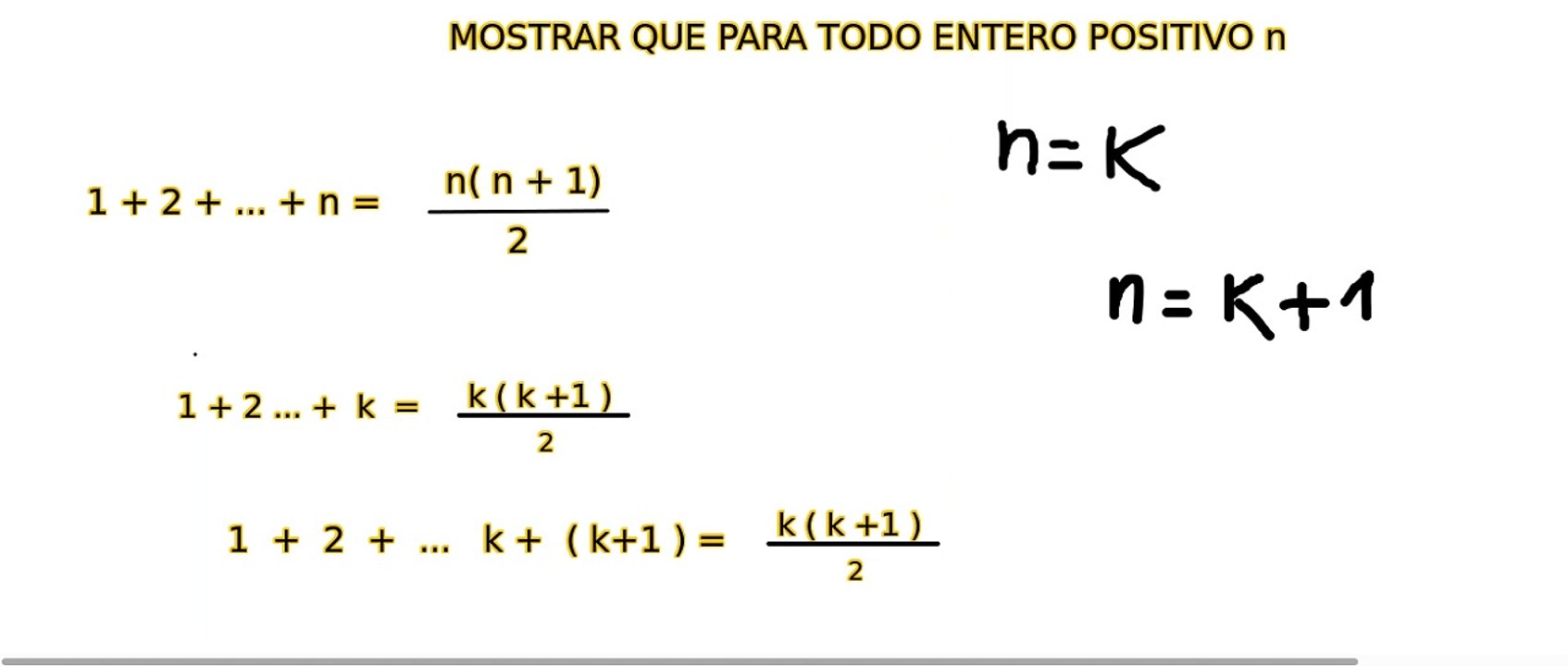 demostracion por induccion matematica