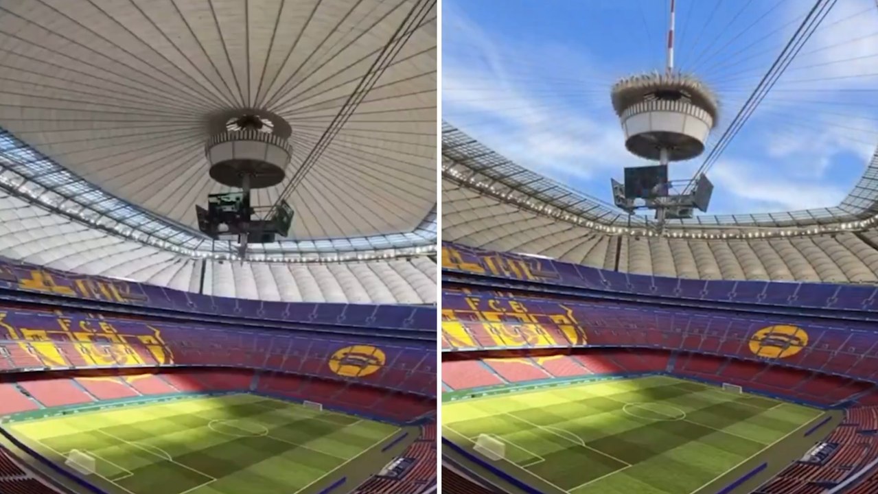 Barcelona unveils massive roof for Camp Nou renovation, unparalleled in stadium design