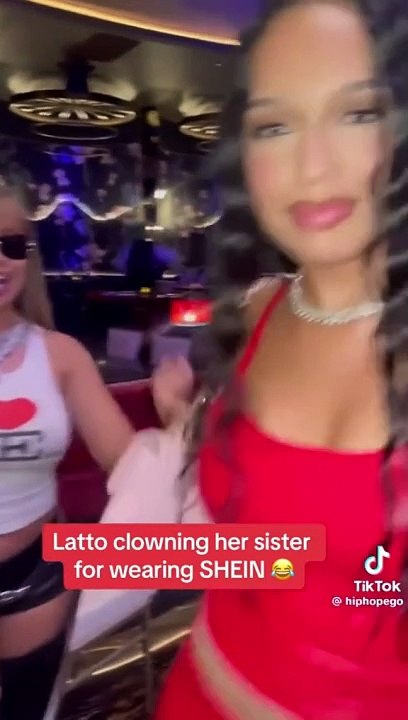 Latto makes fun of her sister for wearing a Shein dress