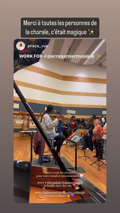 Pierre Garnier s'adresse aux membres de Diamond Gospel