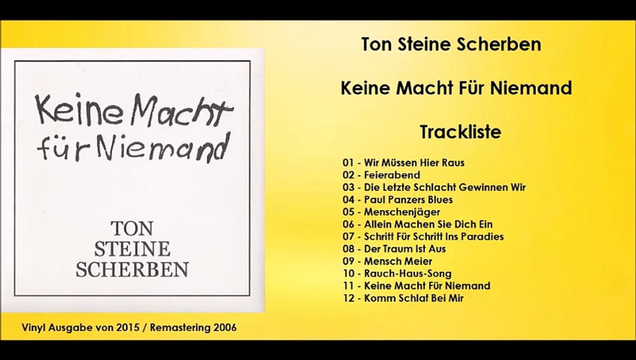 Ton Steine Scherben - Keine Macht Für Niemand