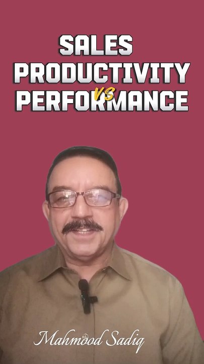 Sales Productivity vs Sales Performance