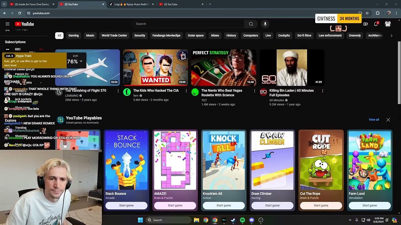 xQc, decepcionado por no recibir la invitación de MrBeast