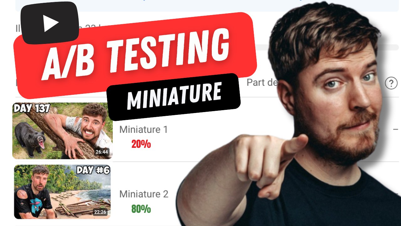 Nouveau sur YouTube A/B Testing de Miniature