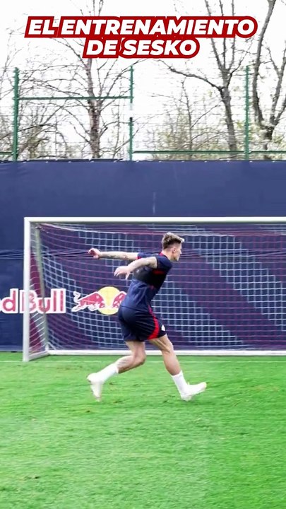 El entrenamiento de Sesko
