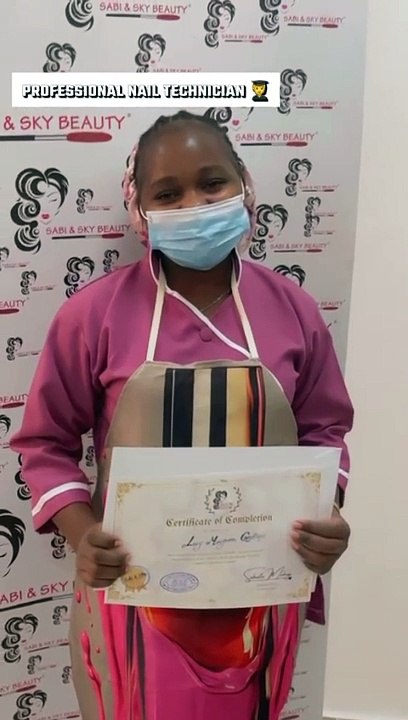 Complete her nail tech course