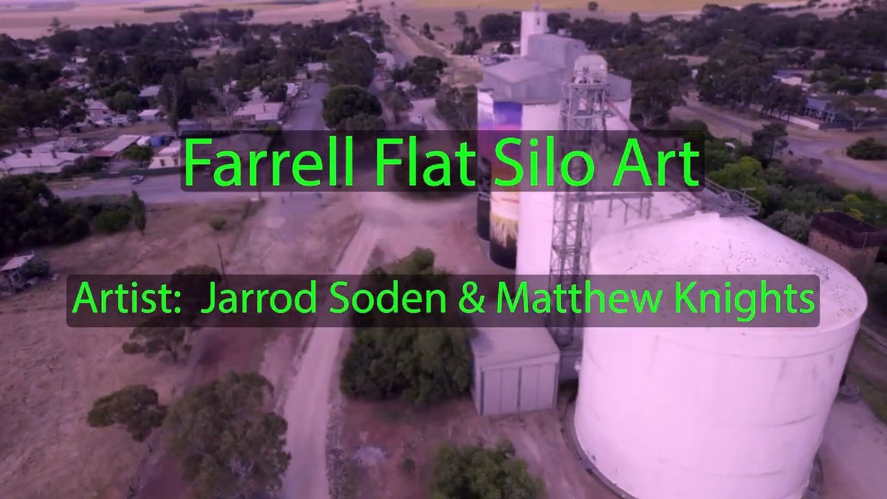 Farrell Flat SiloArt by Artists Jarrod Soden & Matthew Knights  | Drone Flyover | #siloarttrail