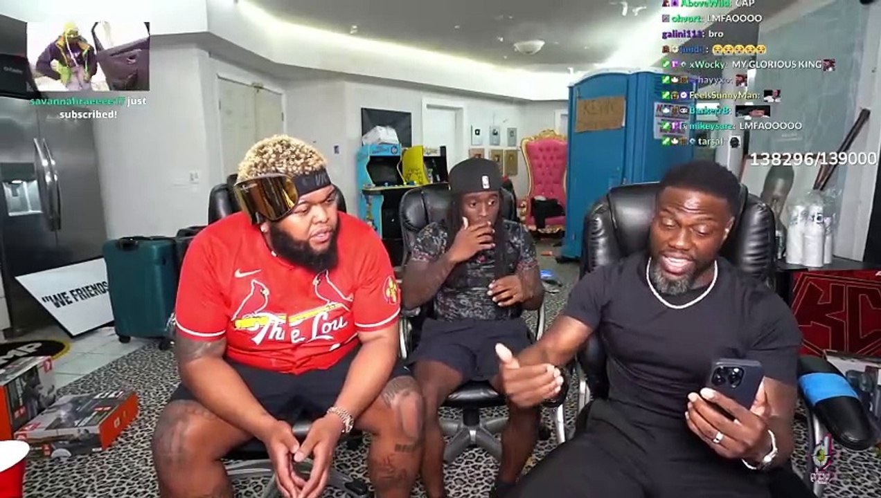 Kai Cenat en su directo de Twitch