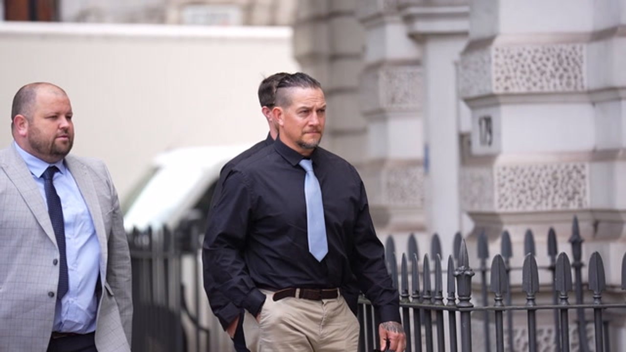 Met Police constable found guilty of assault arrives at court for sentencing