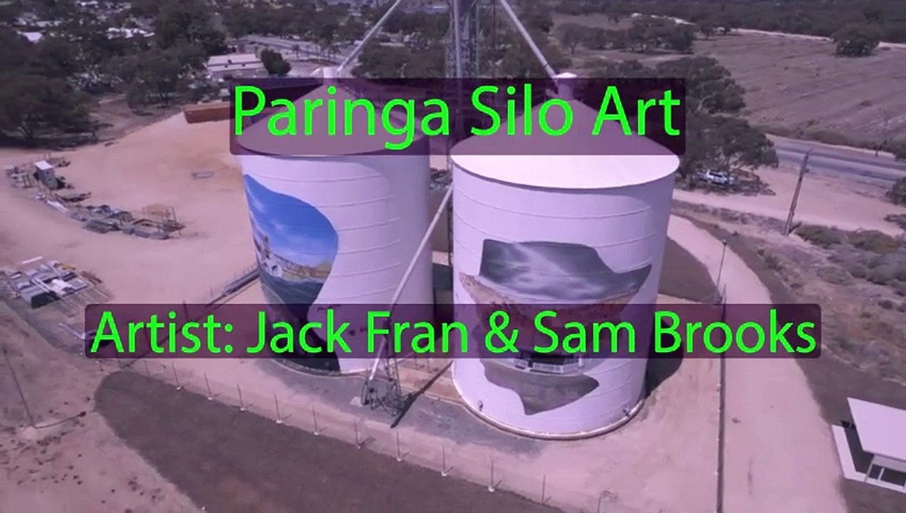 Paringa SiloArt  by Artist Jack Fran & Sam Brooks | Drone Flyover | #southaustralia #siloart
