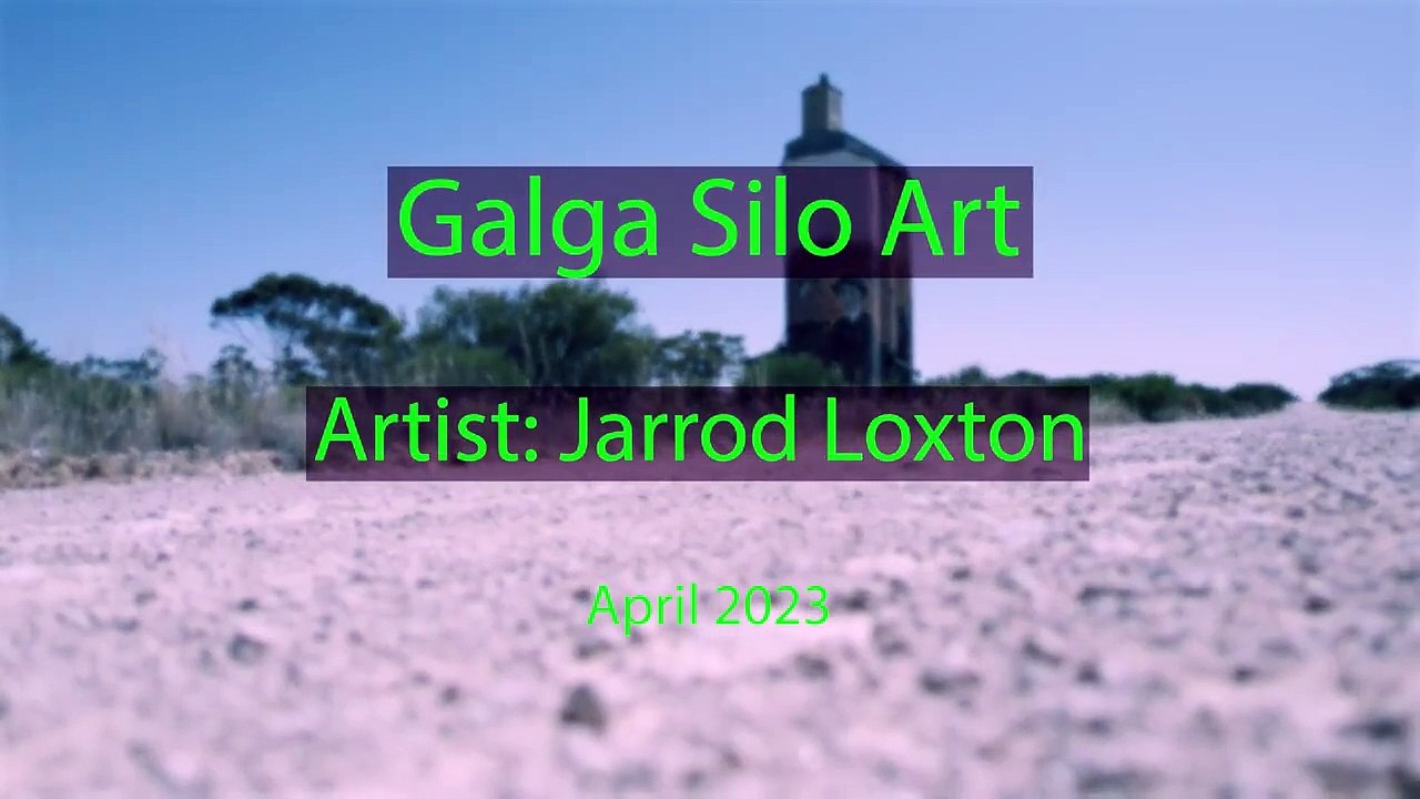 Galga SiloArt  by Artist Jarrod Luxton | Drone Flyover | #southaustralia #siloart