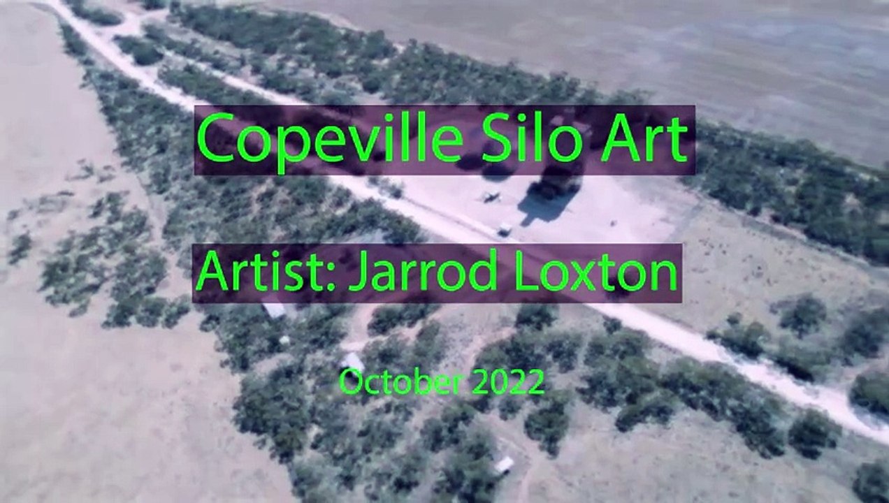 Copeville SiloArt by Artist Jarrod Luxton | Drone Flyover | #southaustralia #siloart