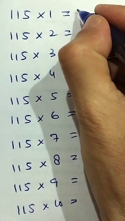 Short trick for multiplication table of 115 by G N maths