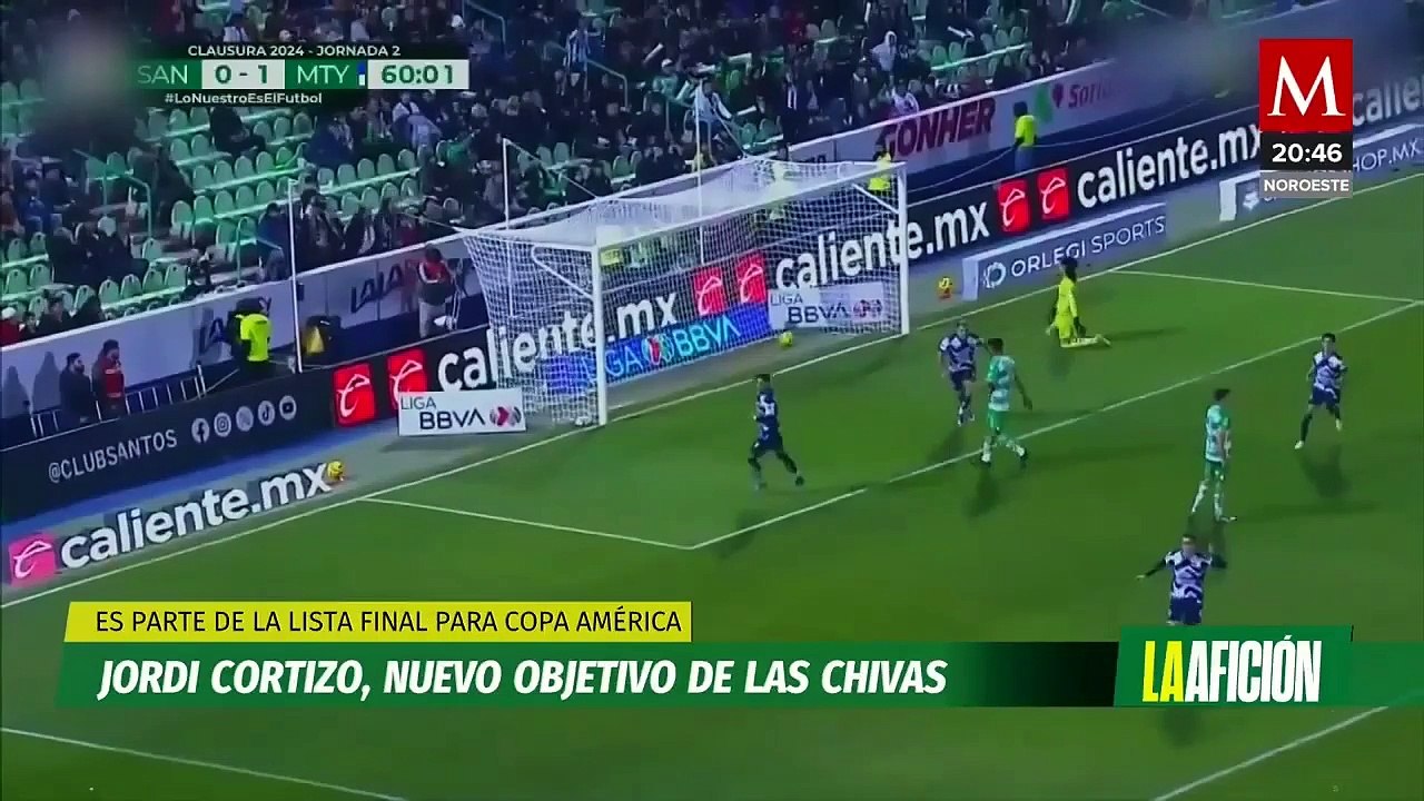 Chivas pone la mira en Jordi Cortizo de los Rayados