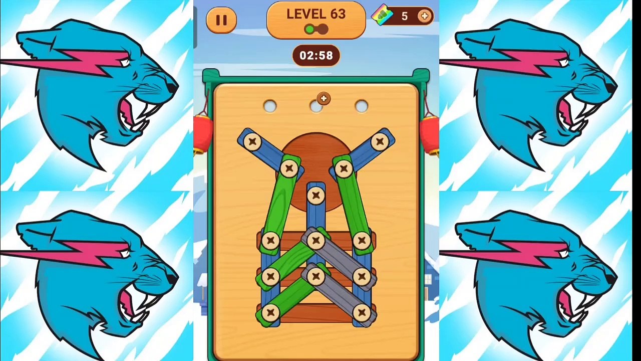 Wood nuts and bolts screw level 63