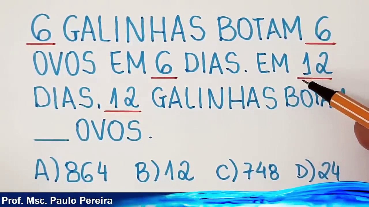 Quantos Ovos 12 Galinhas Botam em 12 Dias?