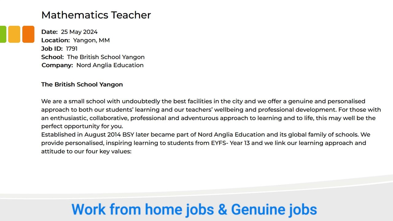 Mathematics Teacher Job |Genuine job| 22