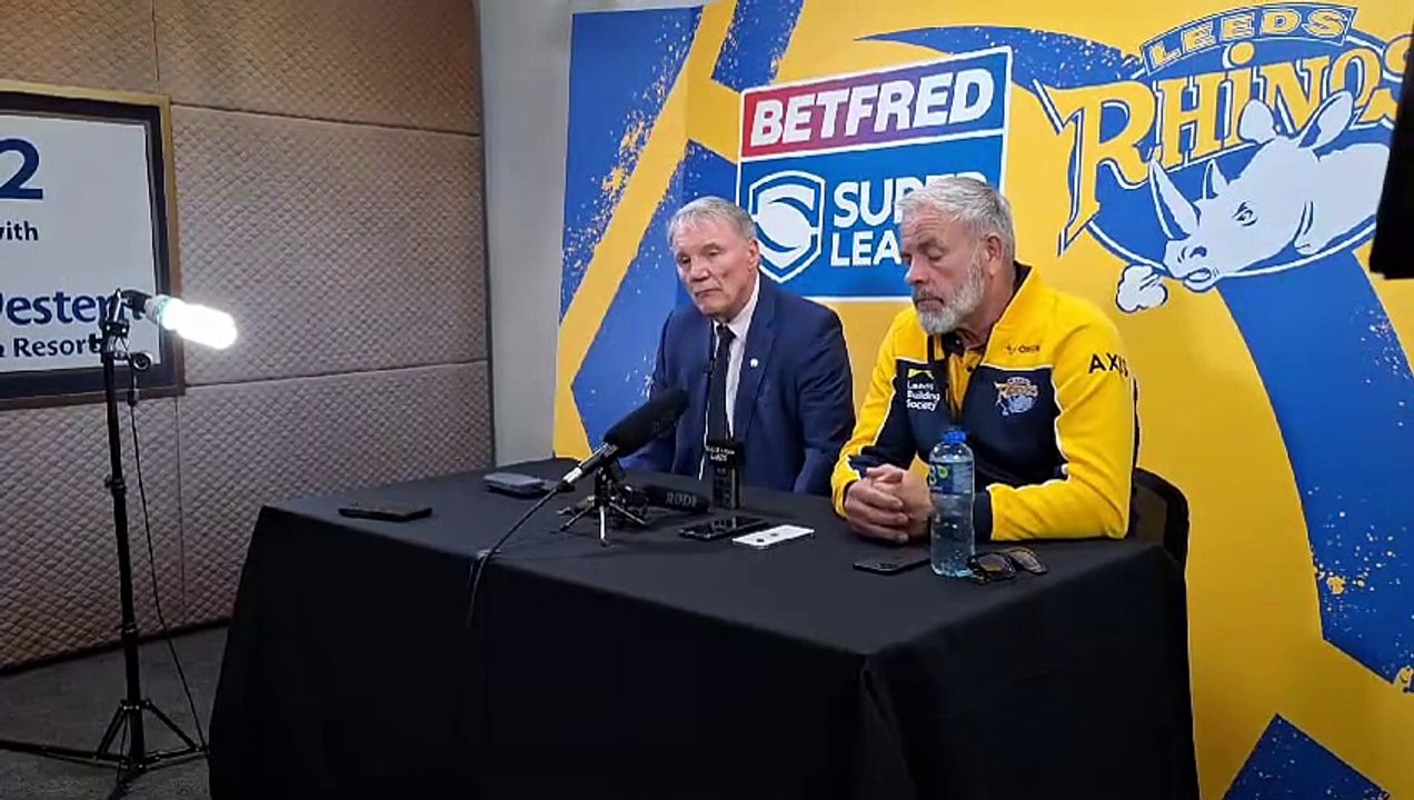 Leeds Rhinos coach: Gary Hetherington and Ian Blease press conference