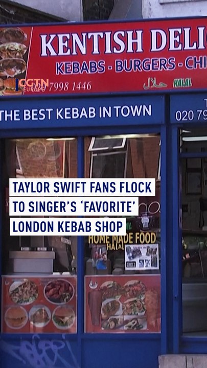 Taylor Swift fans flock to singer's 'favorite' London kebab shop