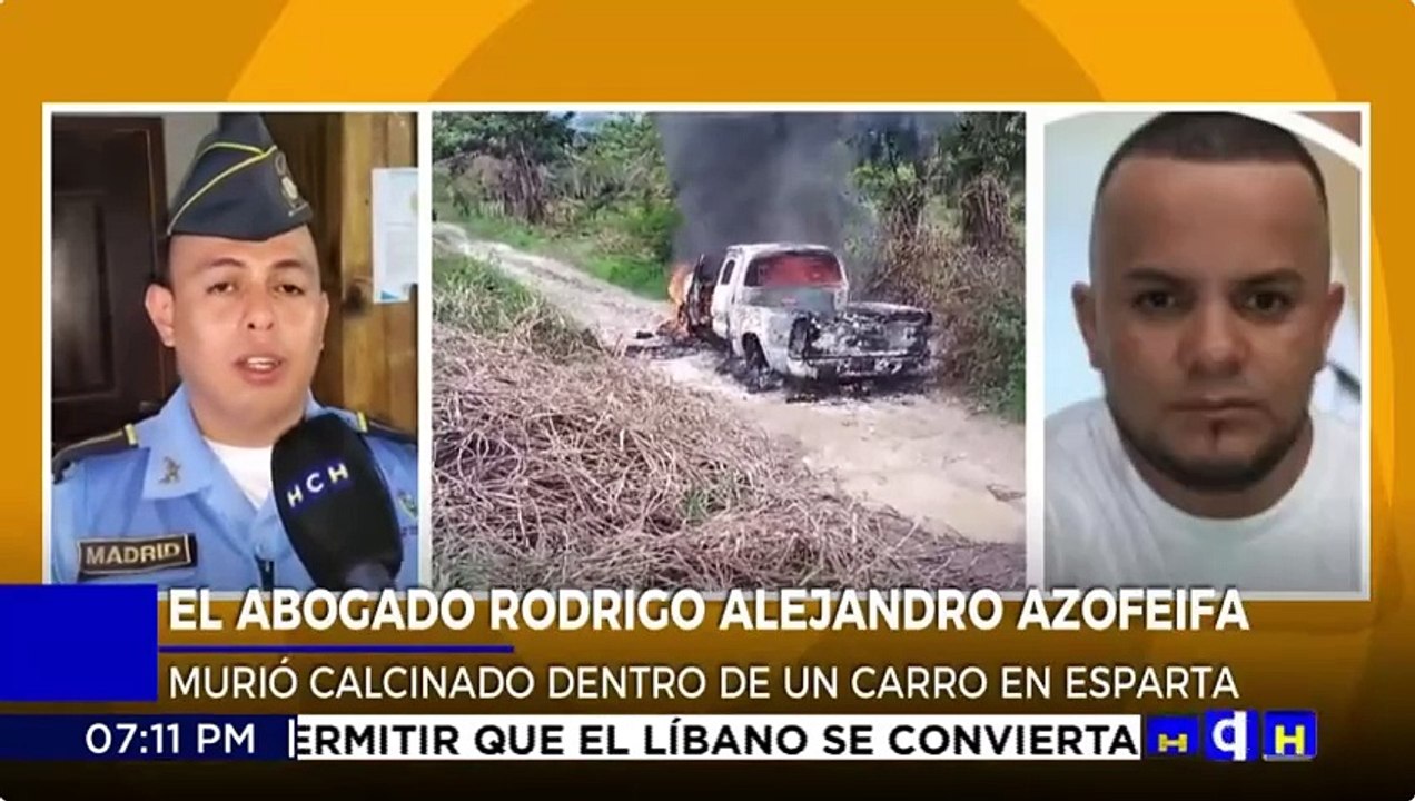 Hombre muere calcinado dentro de su vehículo en Esparta, Atlántida