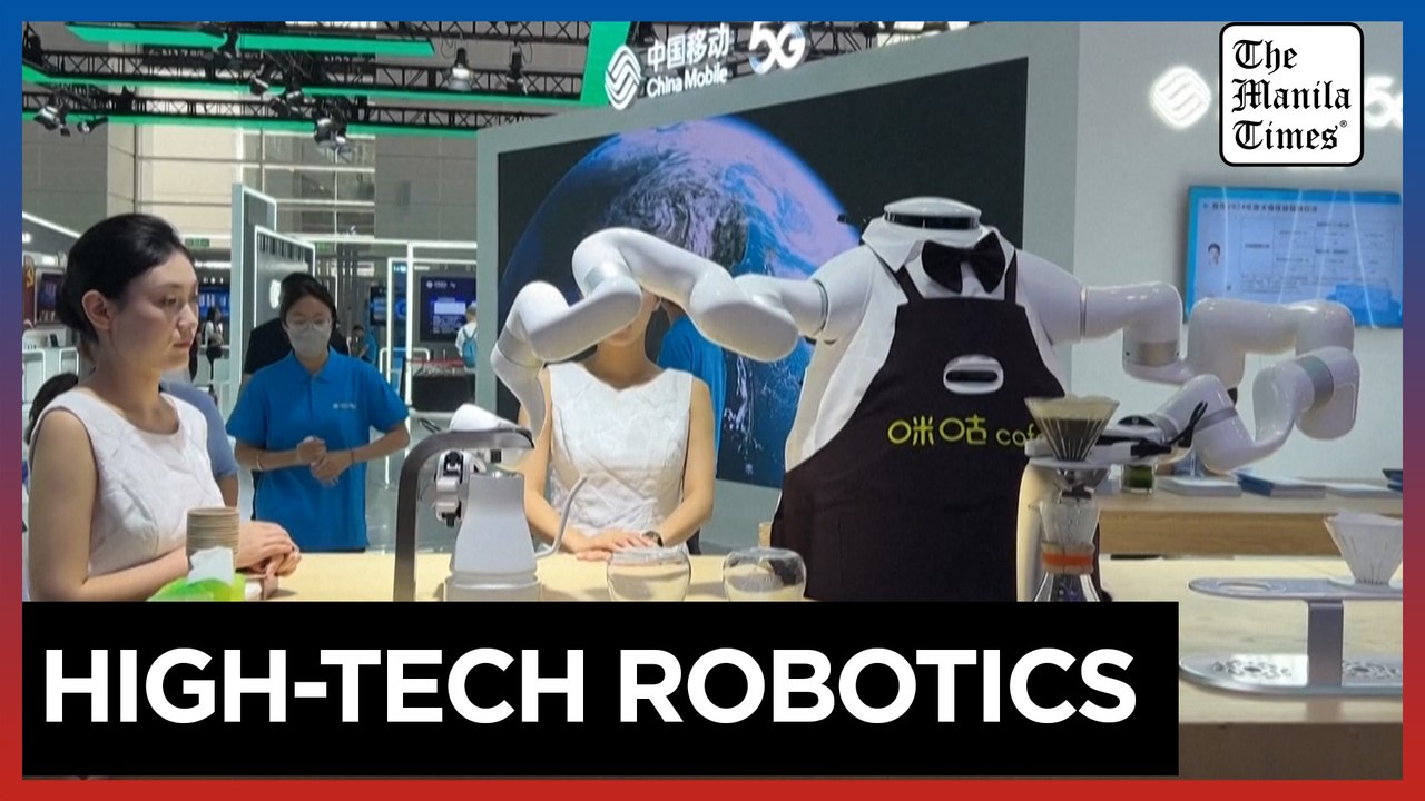 Humanoid robots go on show at World Intelligence Expo