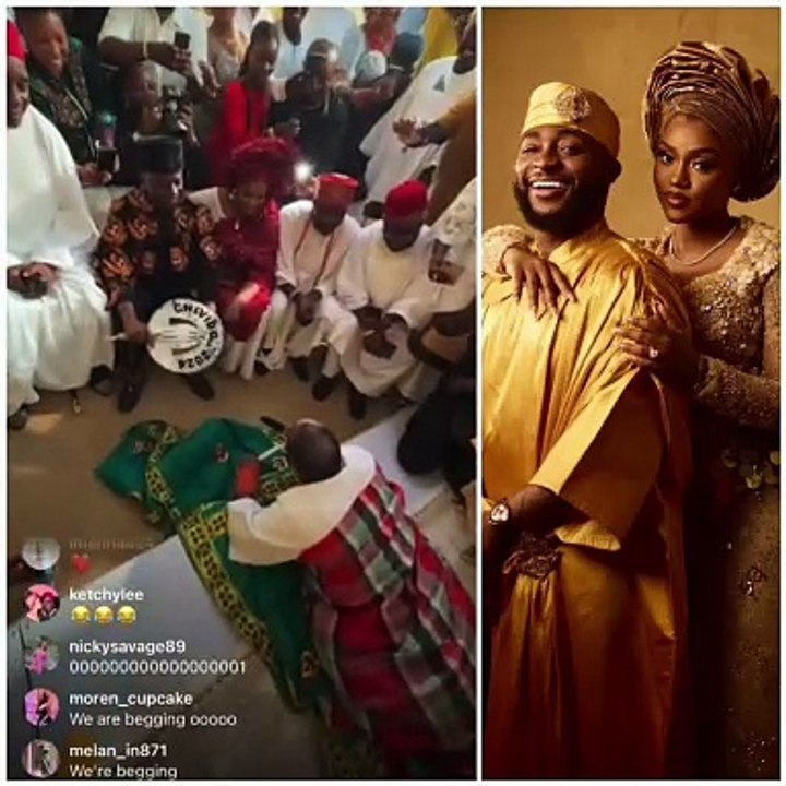 Davido fait une promesse aux parents de Chioma lors de leur mariage (VIDEO)
